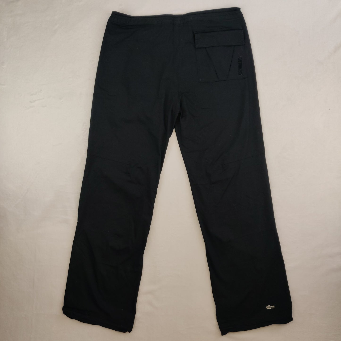 Adidas Vintage Black Windbreaker Track Pants Trousers Men Medium