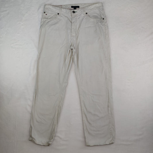 Tommy Hilfiger Freedom White Cotton Chino Trousers Pants Men W36 L32