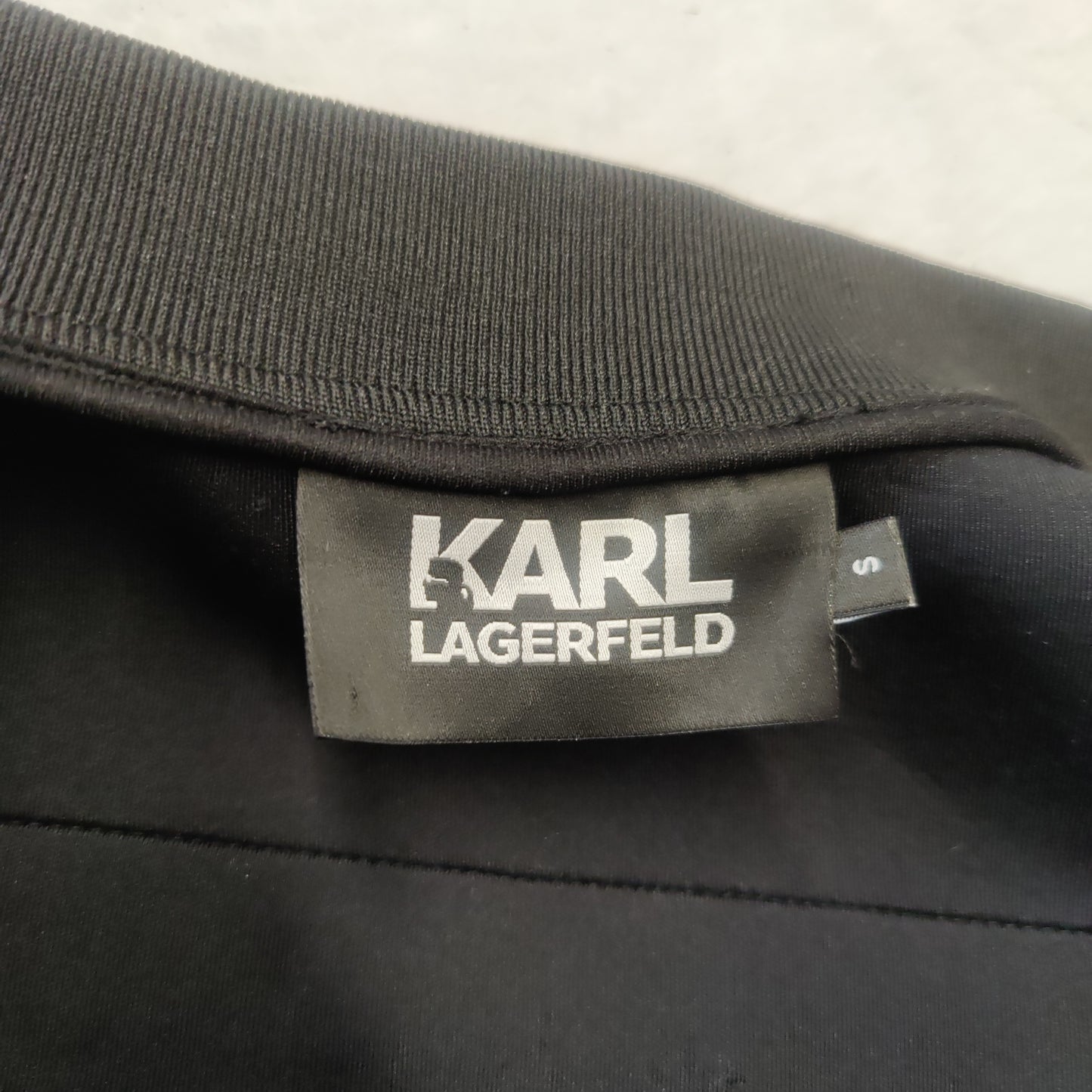 Karl Lagerfeld Black Soft  Shell Windbreaker Jacket Men Size Small