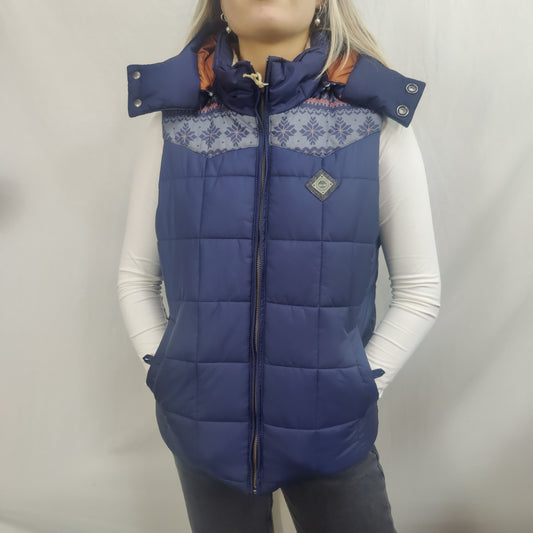 Timberland Navy Blue Puffer Jacket Gilet Women Size Small ~ New with tags