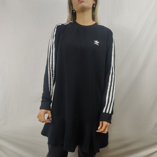 Adidas 3 Stripes Black Dress T-Shirt Women Size Medium