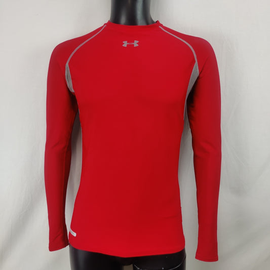 Under Armour Red Long Sleeve Compression T-Shirt Men Size XL