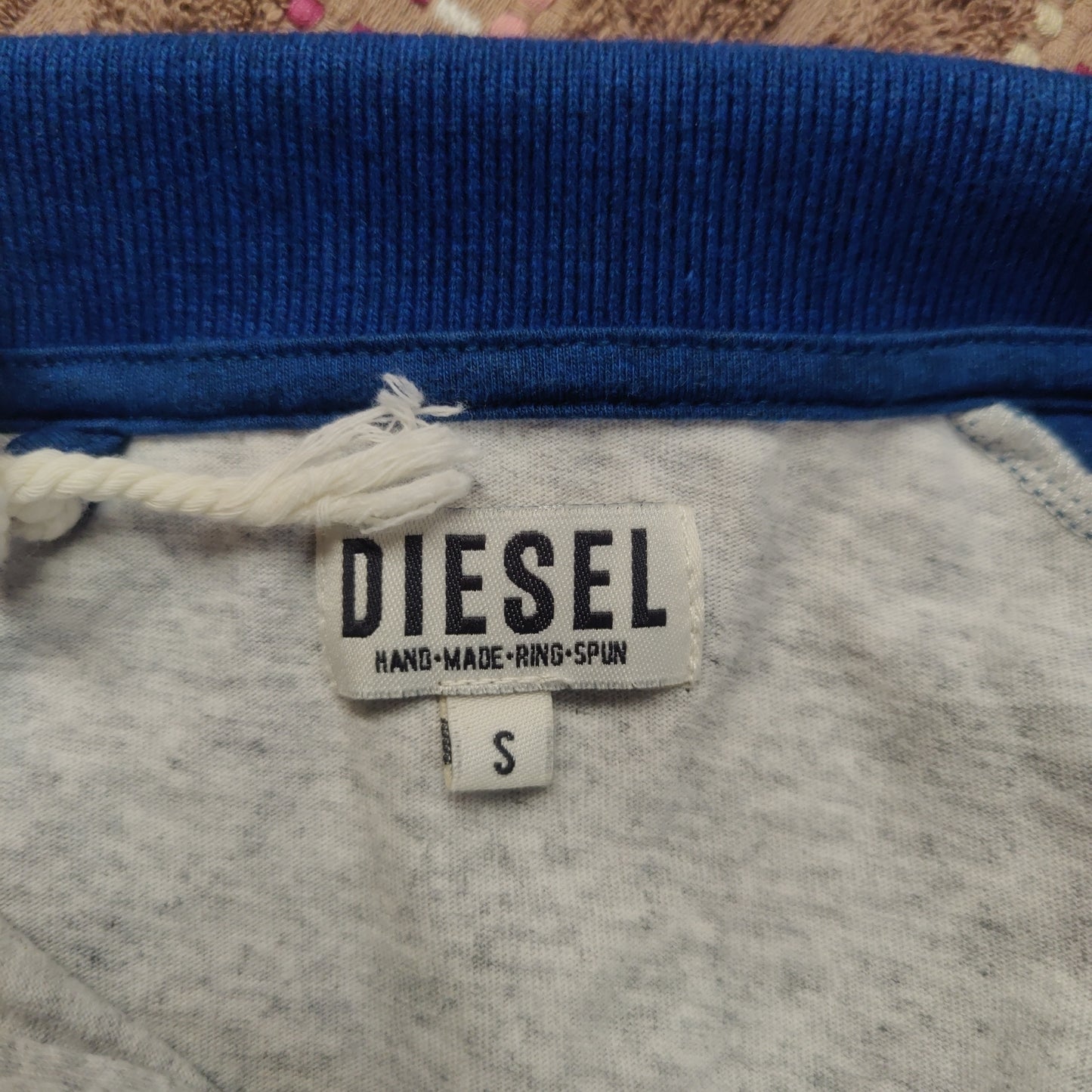 Diesel White Blue Navy Cotton Polo Shirt Men Size Small