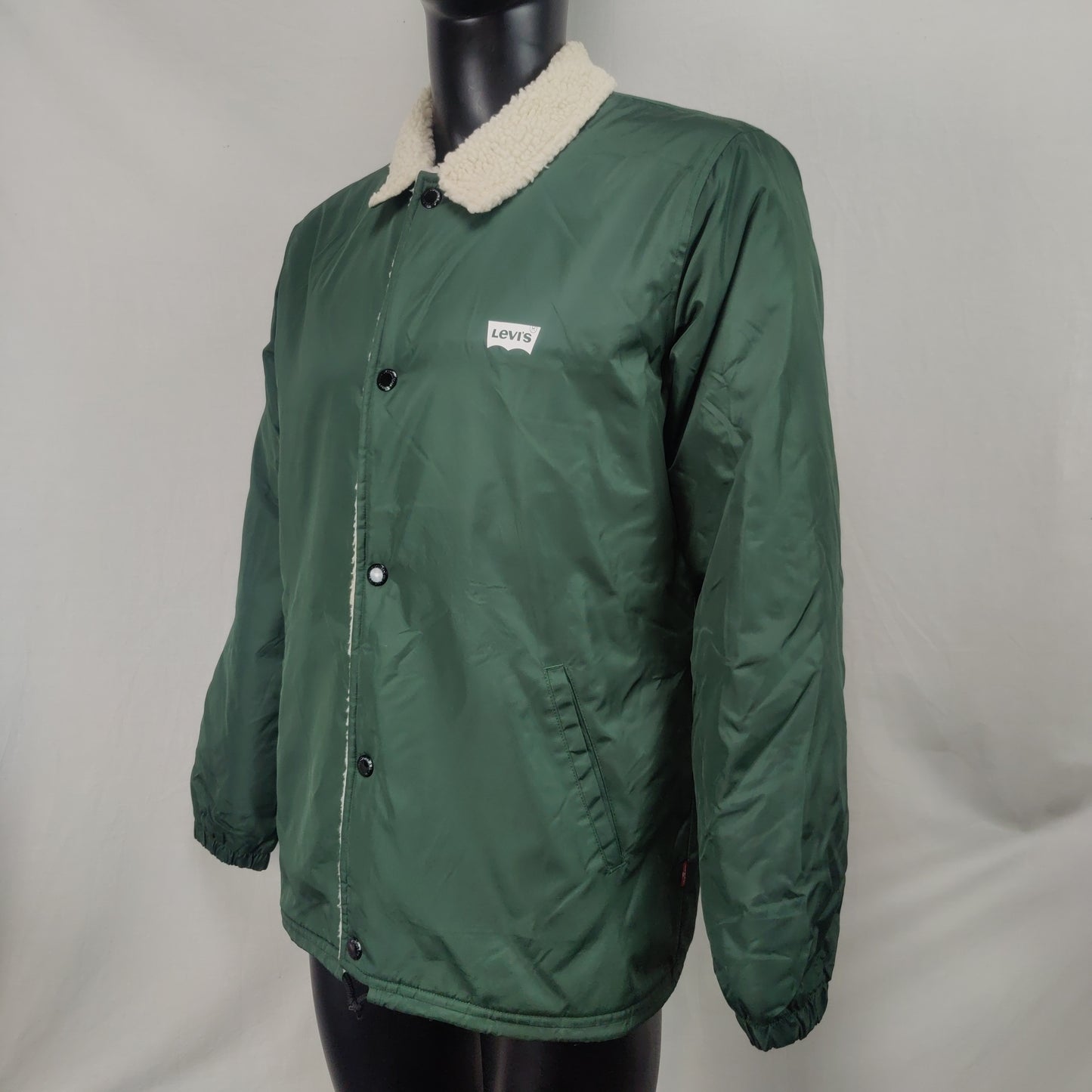 Levi's Green Fleece Lined Bomber Jacket Men Size Medium