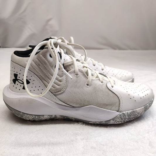 Under Armour Jet 21 White Basketball Sneaker Trainers Shoes Men UK 7.5