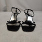 Zodiaco Italy Black Leather Strappy Heels Shoes Women UK 4 EU 37