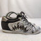 Mamzelle White/Silver Leather Sneaker Shoes Women Size UK 6 EU 39