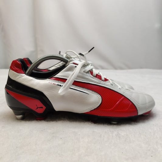 Puma King White/Red/Black Sneaker Trainers Shoes Men Size UK 8.5 EU 42.5