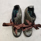 Irregular Choice Black & Gold Court Heels Bow Ankle Boots Women UK 6 EU 39