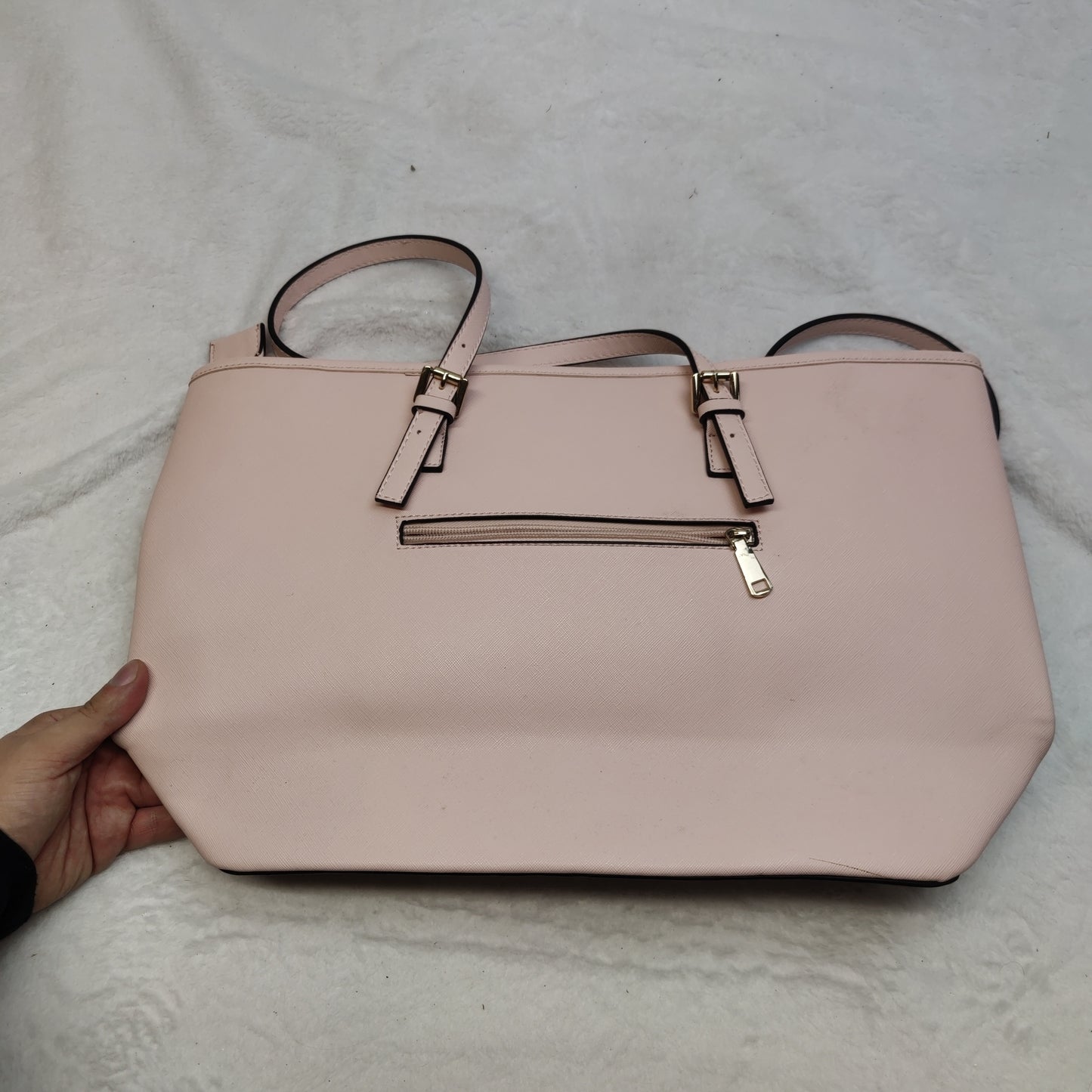 Michael Kors Light Pink Leather Shoulder Tote Bag Handbag Women