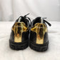 Reginald Black Gold Leather Sneaker Trainers Shoes Men UK 8 EU 42