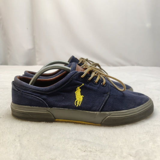 Polo Ralph Lauren Faxon Low Blue Casual Sneaker Shoes Men UK 8.5 EU 42.5
