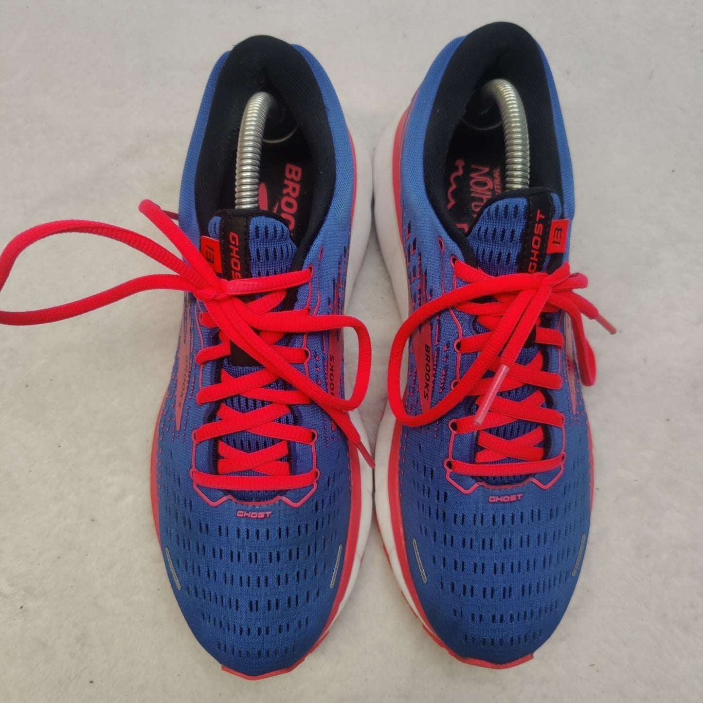 Brooks Ghost 13 Blue Red Sneaker Trainers Shoes Women UK 8 EU 42