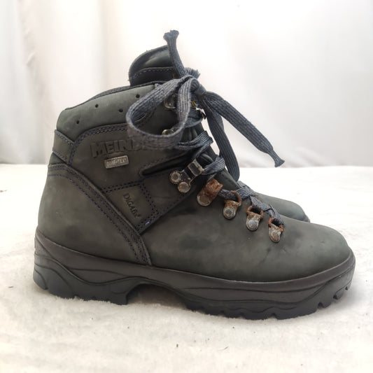 Meindl Dark Grey Leather Hiking Boots Shoes Women Size UK 5 EU 38