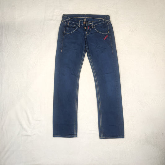 Replay Blue Straight Fit Denim Jeans Women Size W27 L32
