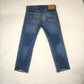 Levi's 501 Blue Straight Fit Button Fly Jeans Men W36 L32