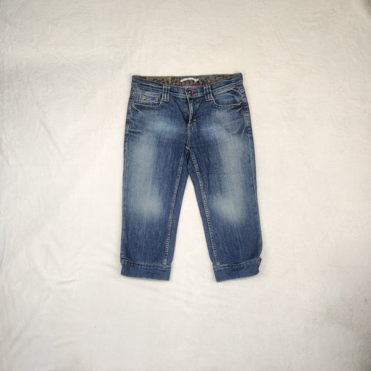 Tommy Hilfiger Victoria Vintage Blue Slim Fit Jean Shorts Women W28 L20