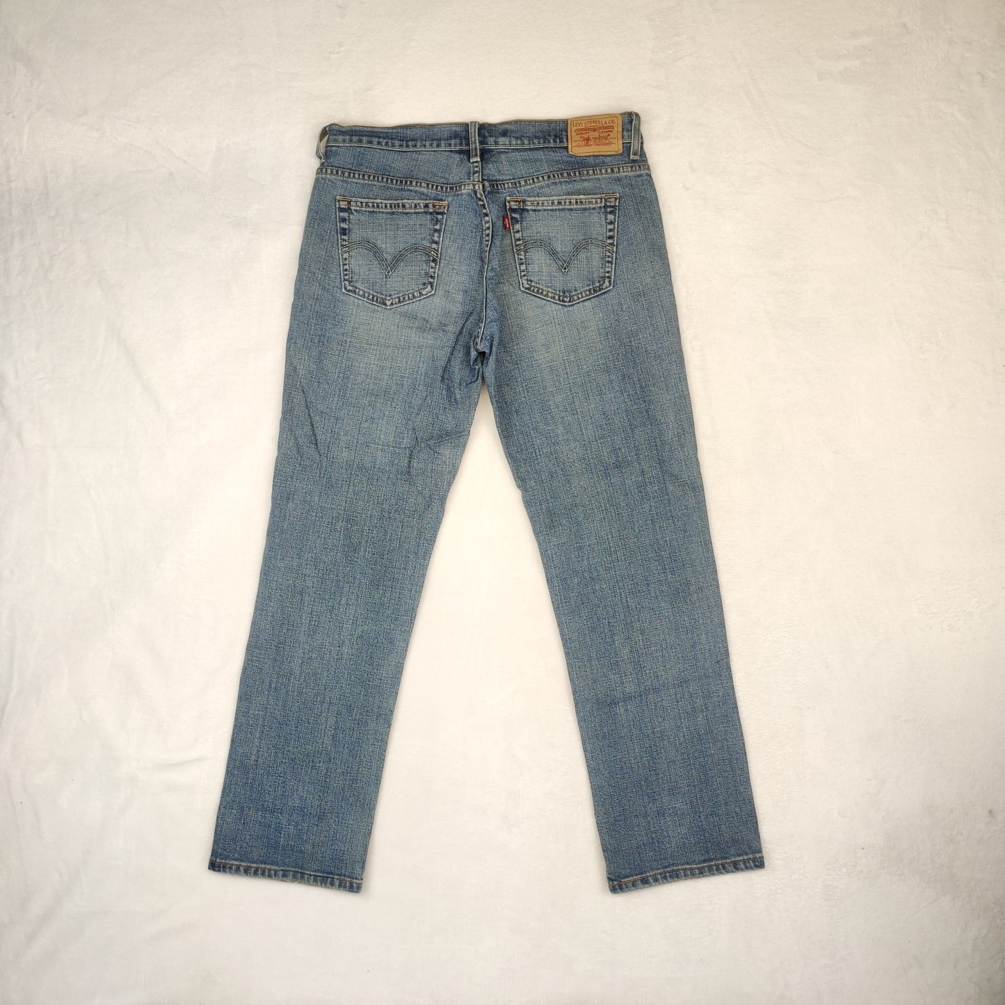Levi's 505 Vintage USA Blue Stonewash Regular Straight Fit Jeans Men W34 L30