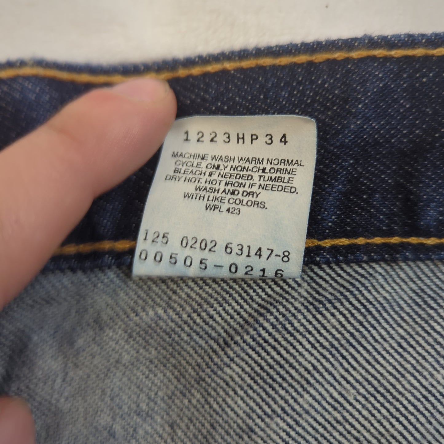 Levi's 505 Vintage Relaxed Straight Fit Blue Denim Jeans Men Size W32/L32