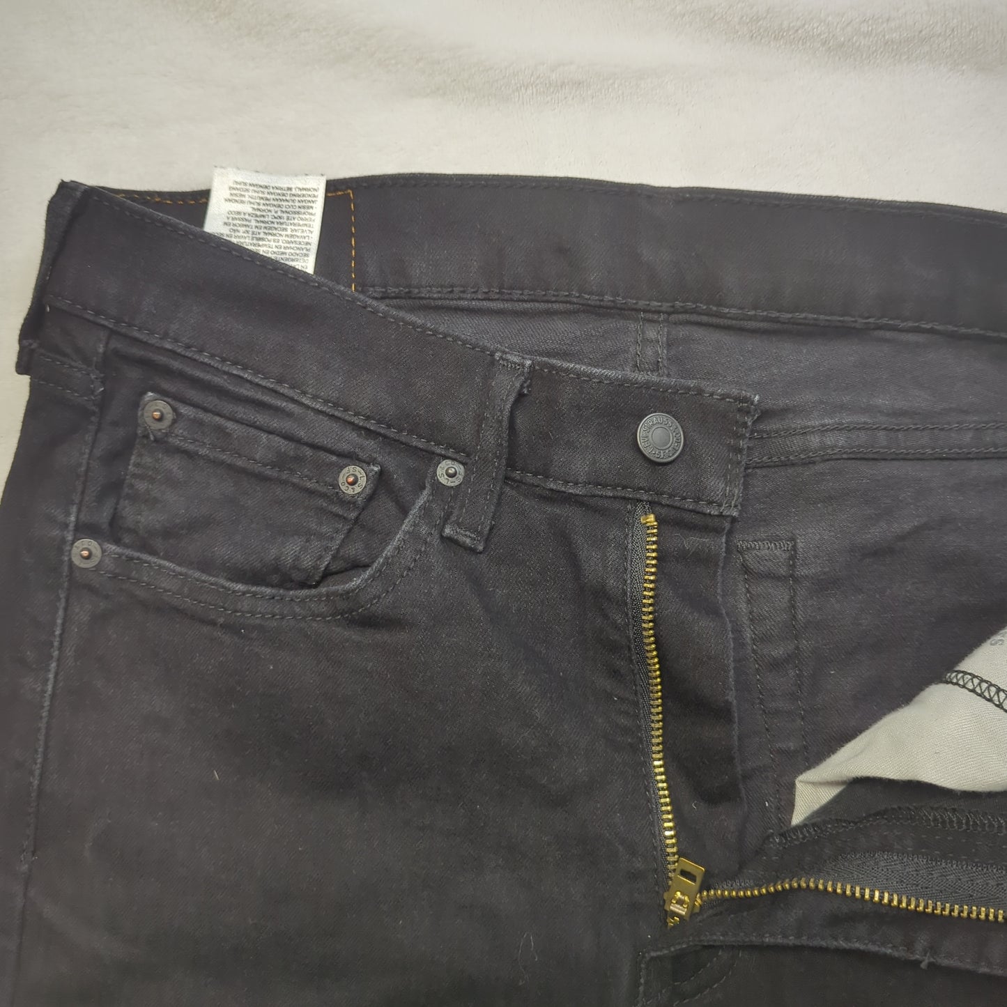 Levi's 519 Extreme Skinny Hi-Ball Tapered Black Denim Jeans Men Size W32/L30
