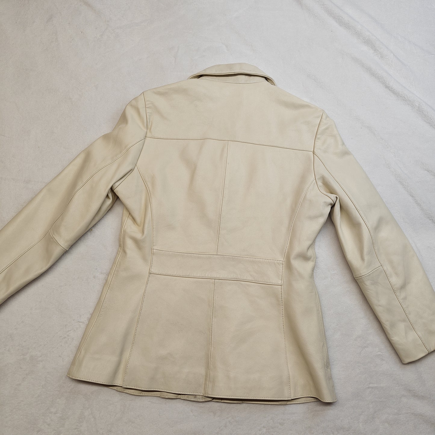 Wilson's White Genuine Leather Button Up Jacket Women Size Small