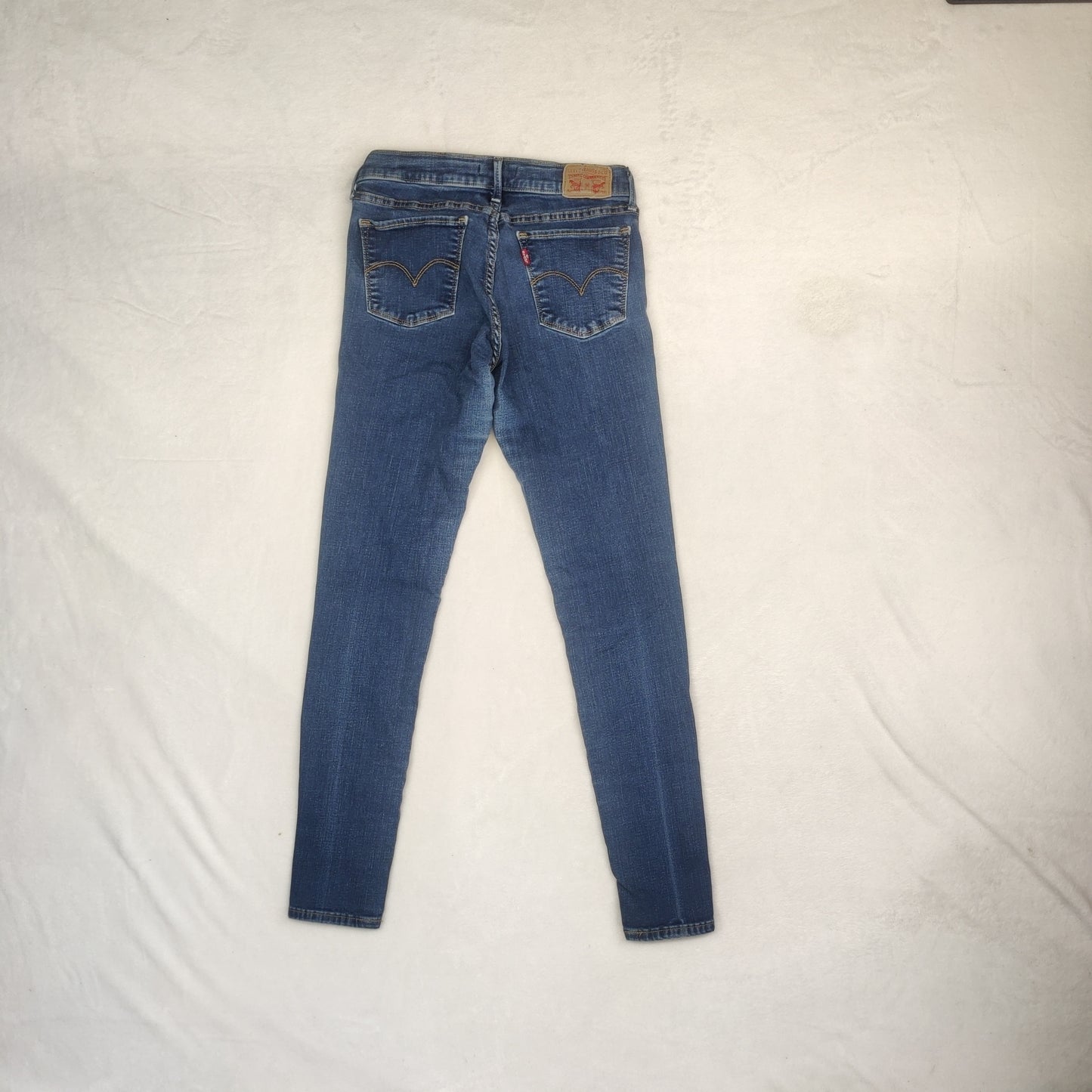Levi's 710 Super Skinny Stretch Blue Stonewash Denim Jeans Women W30/L32