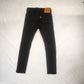 Levi's 519 Extreme Skinny Hi-Ball Tapered Black Denim Jeans Men Size W32/L30