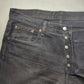 Levi's 501 Regular Straight Fit Black Denim Cotton Jeans Men Size W38/L30