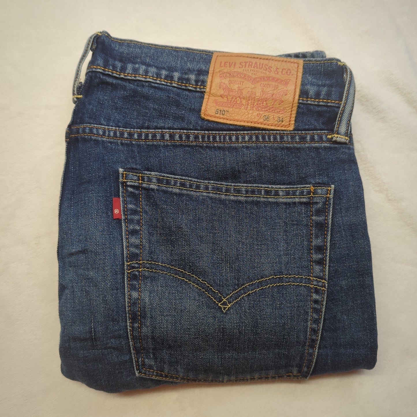 Levi's 510 Skinny Fit Blue Stonewash Denim Jeans Men Size W36/L34