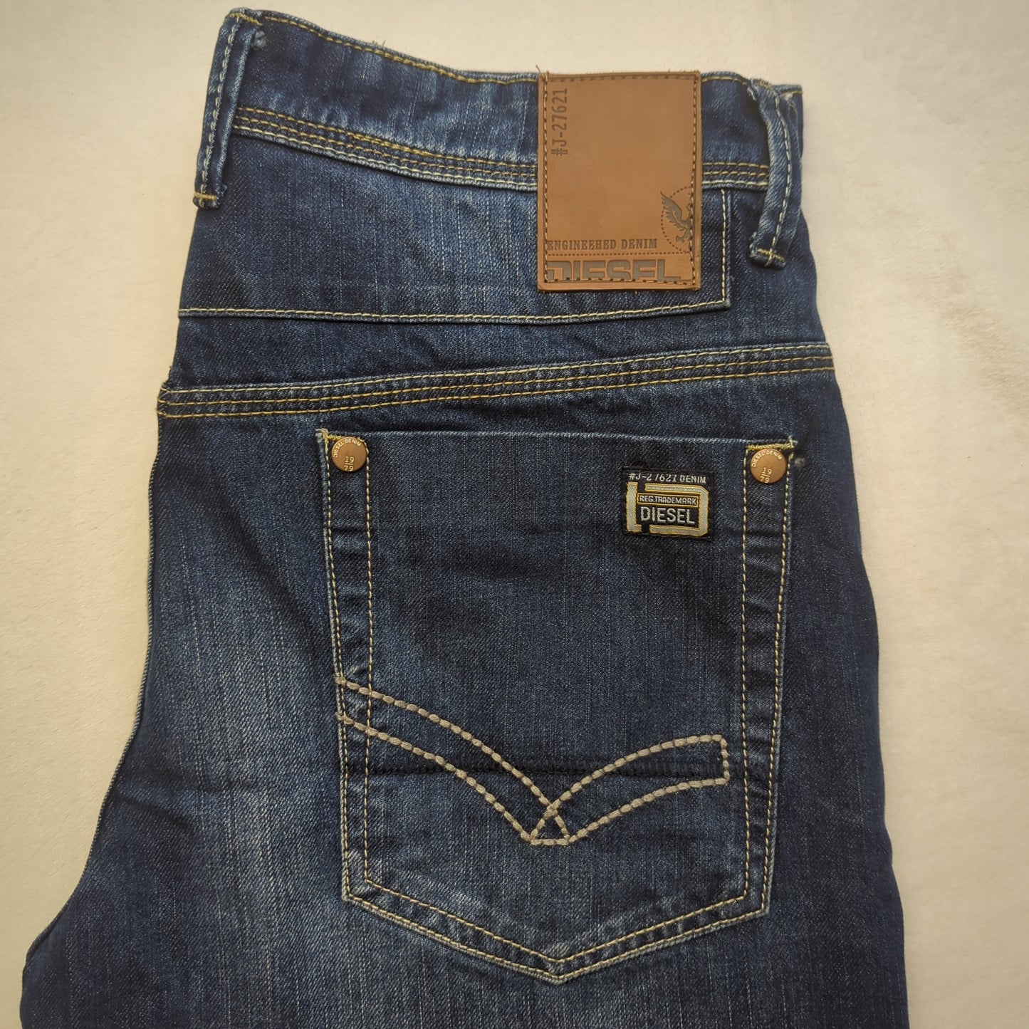 Diesel Hudson Bootcut Blue Stonewash Denim Jeans Men Size W32/L30