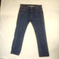 Levi's 501 Regular Straight Fit Dark Blue Denim Jeans Men Size W38/L34