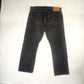 Levi's 501 Regular Straight Fit Black Denim Cotton Jeans Men Size W38/L30