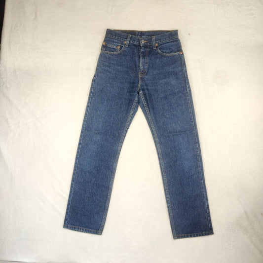 Levi's 505 Vintage Relaxed Straight Fit Blue Stonewash Denim Jeans Men W29/L30