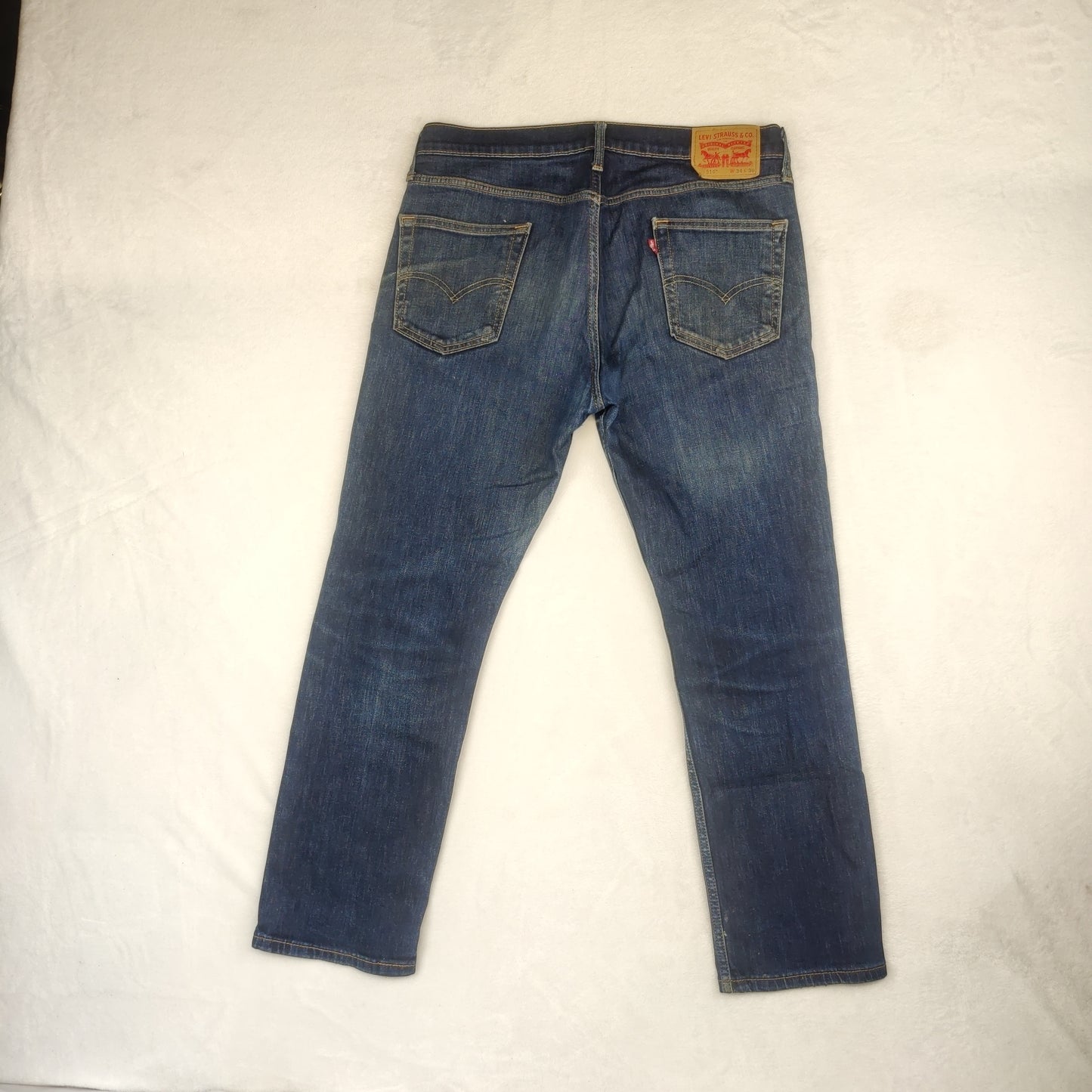 Levi's 514 Regular Straight Fit Blue Denim Cotton Jeans Men Size W34/L30
