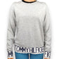 Tommy Hilfiger Grey Rare Embroidered Pullover Sweatshirt Women Size Small