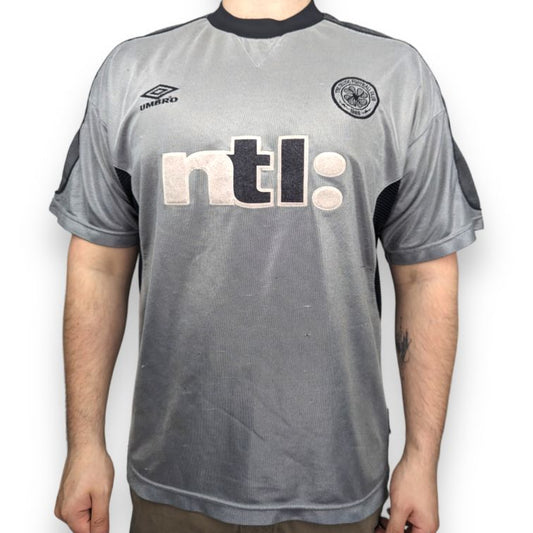 Umbro Celtic 2003-04 Grey Football Goalkeeper GK Jersey Men Size Large
