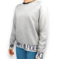 Tommy Hilfiger Grey Rare Embroidered Pullover Sweatshirt Women Size Small