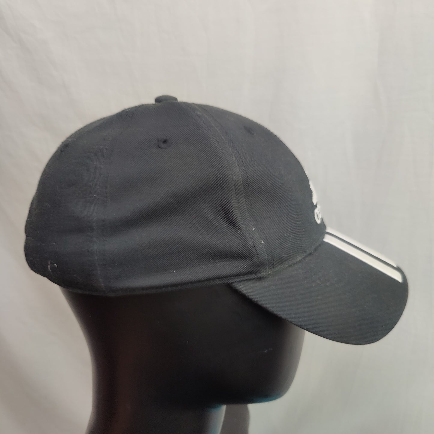 Adidas Black Embroidered Baseball Cap Hat Men One Size