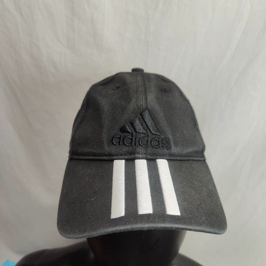 Adidas 3 Stripes Embroidered Black Baseball Cap Hat Men One Size