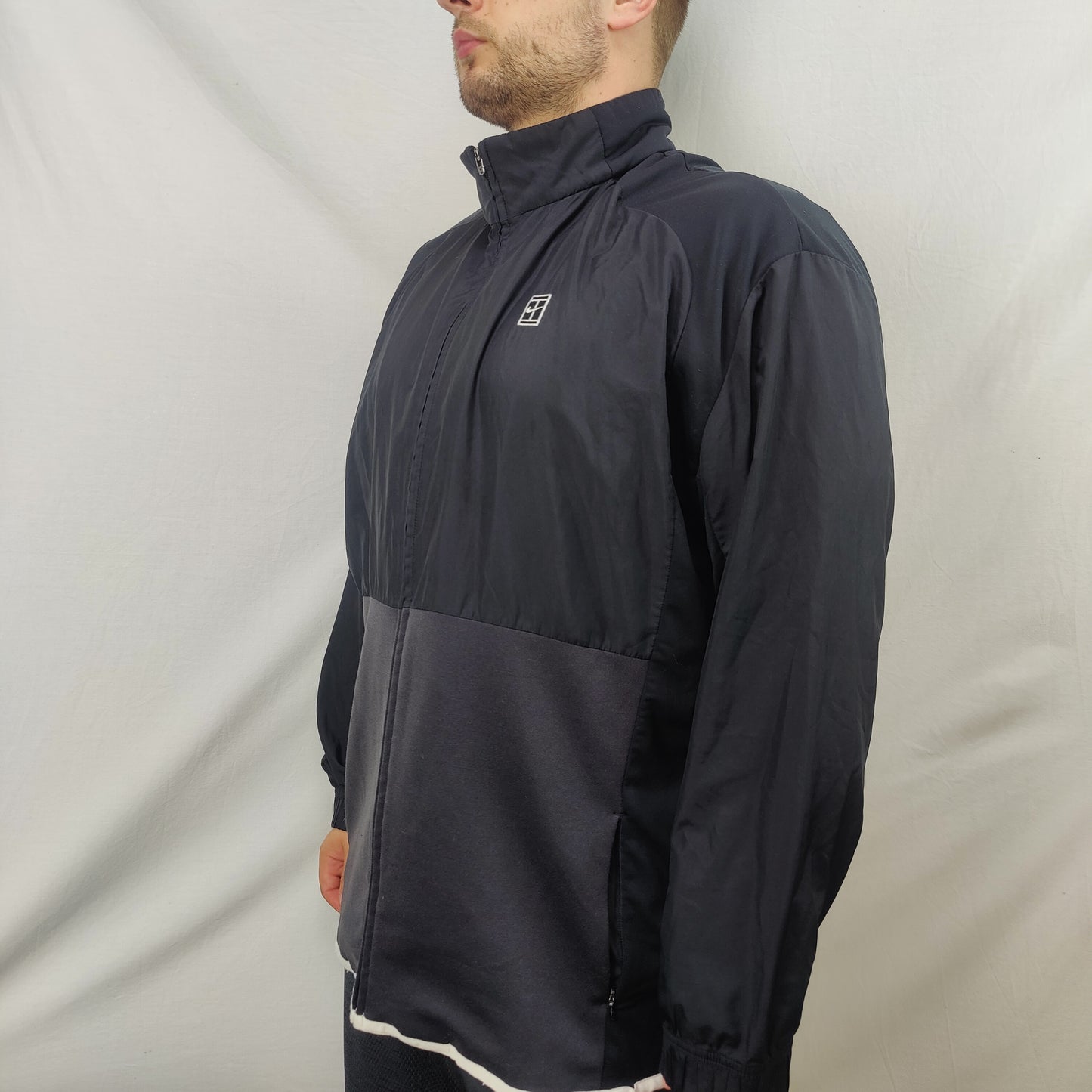 Nike Team Vintage Black Windbreaker Jacket Men Size XL