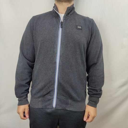 Diesel Dark Grey Full Zip Cotton Sweatshirt Men Size XL