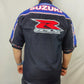 Official Crescent Suzuki Motorcycle Black Racing Pit Shirt GSXR Men Size Large