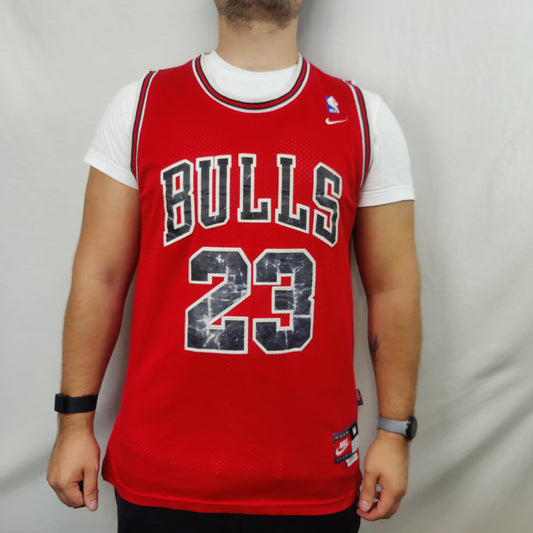 Nike Vintage Chicago Bulls NBA Red Jordan 23 Basketball Jersey Shirt Men Medium