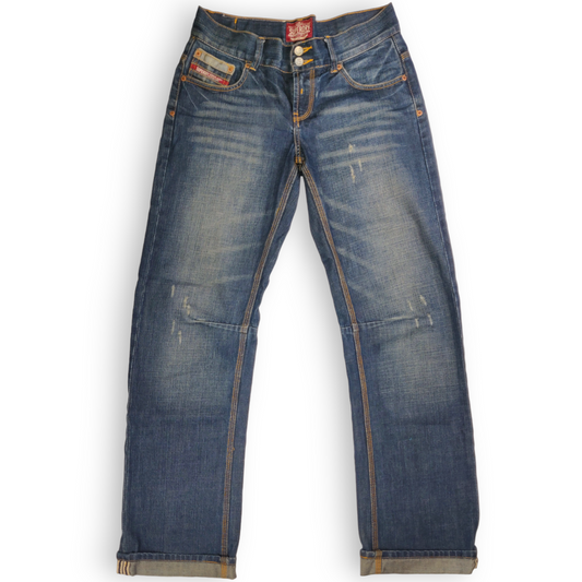 Superdry Vintage Blue Straight Fit Jeans Men Size W30/L32