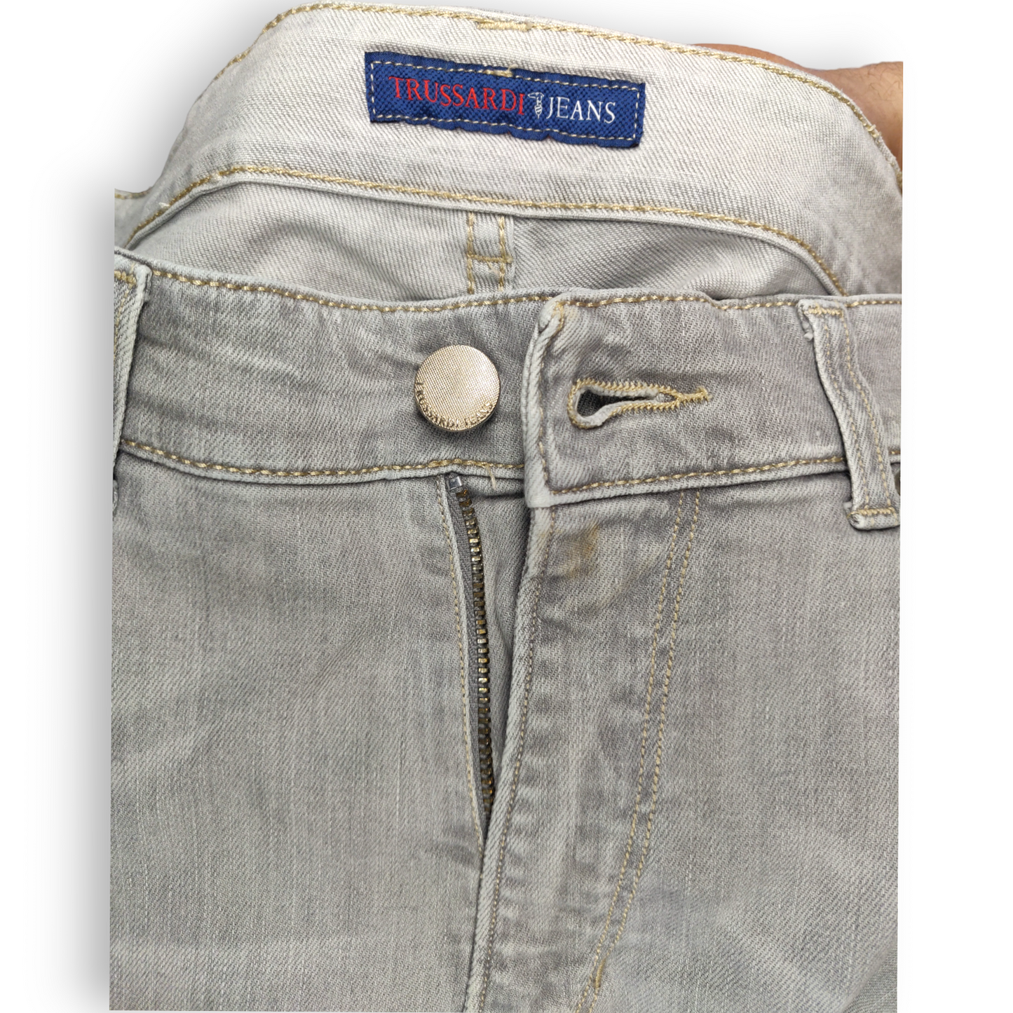 Trussardi Jeans Grey Straight Fit Stretch Jeans Men Size W32/L29