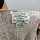 Cladurnic Irish Heritage Vintage White Merino Wool V-Neck Jumper Women Medium