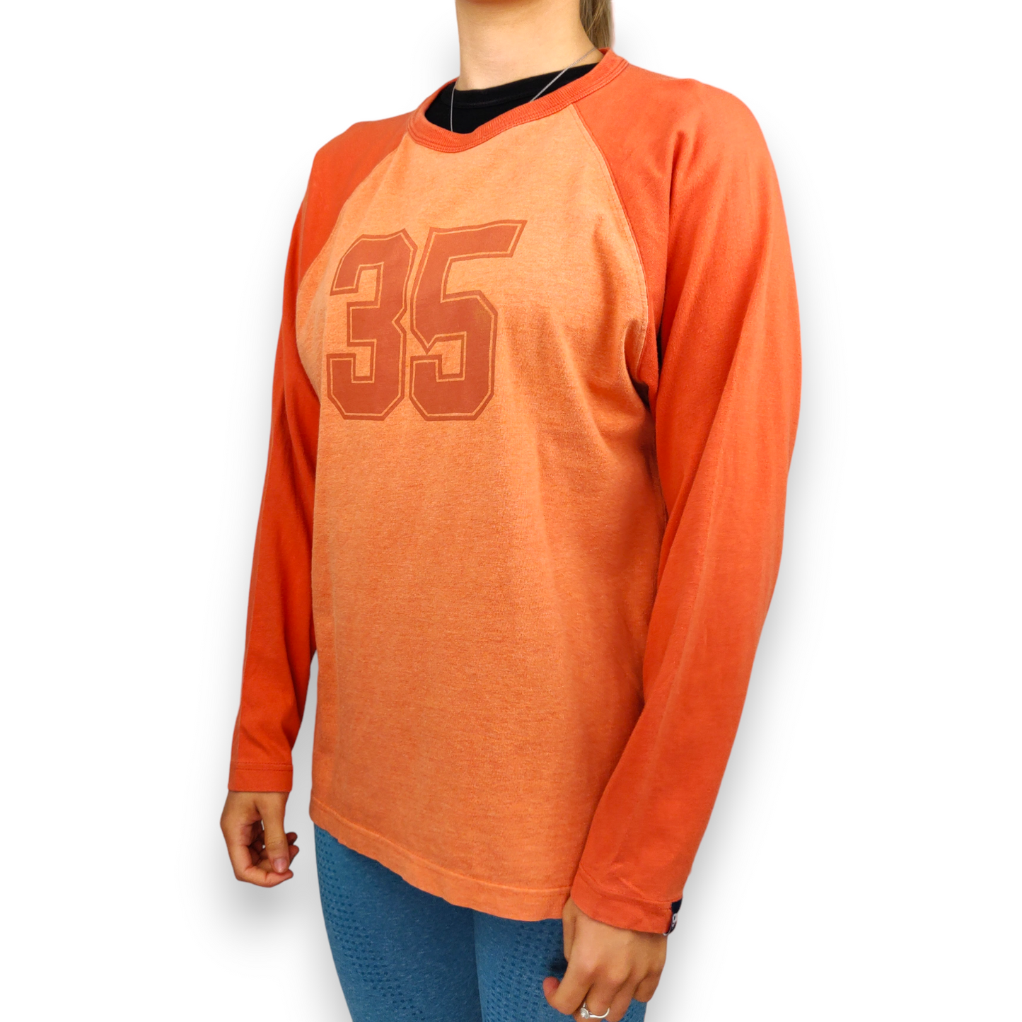 GAP 35 Orange Long Sleeve T-Shirt Women Size XL / UK 12