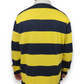 Polo Ralph Lauren Vintage Yellow Striped Long Sleeve Rugby Polo Shirt Men XL