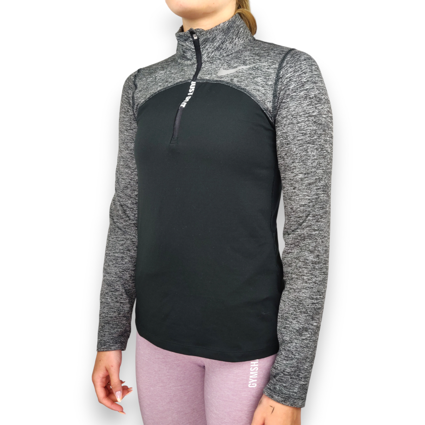 Nike Dri-Fit Element Black Half-Zip Running Training Top T-Shirt Women Size XS ~ 938909-010