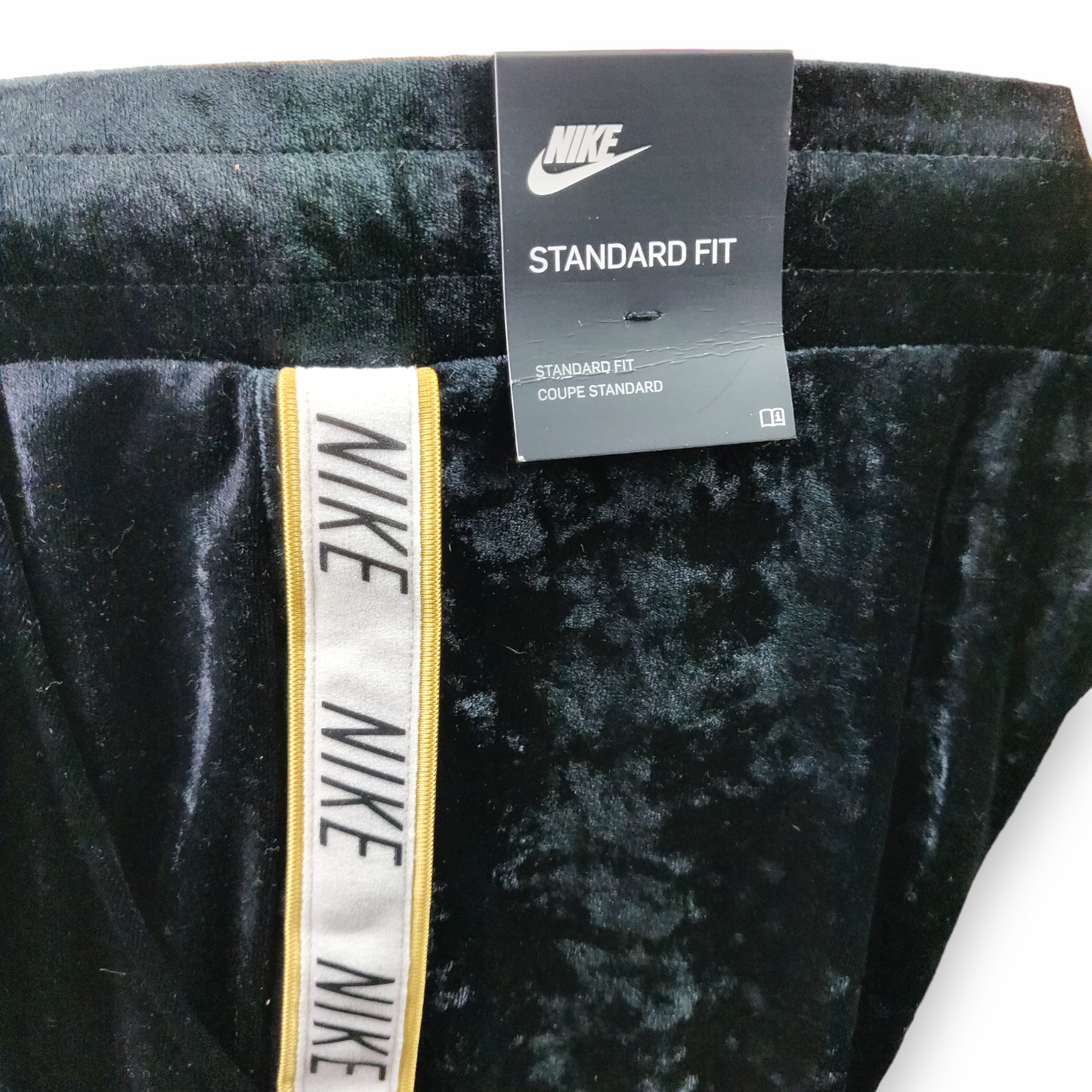Nike Black Velvet Crushed Velour Joggers Track Pants Girls Size XL NWT